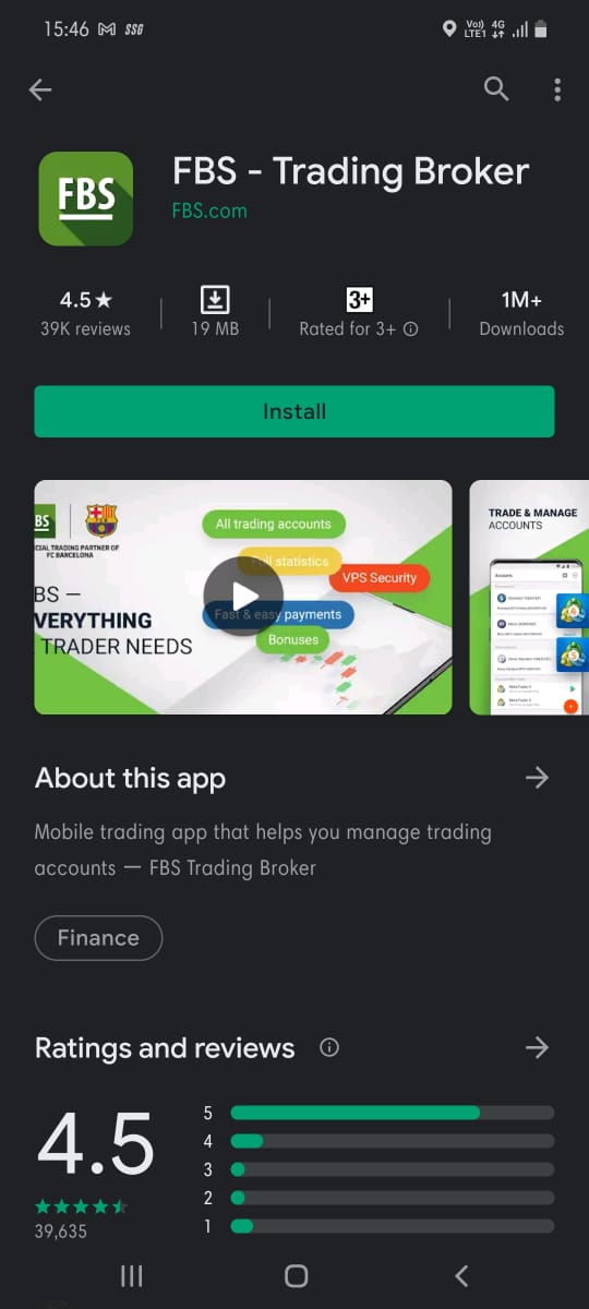 FBS Broker trading Application