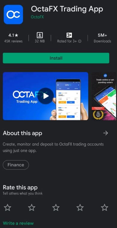 OctaFX Mobile Application
