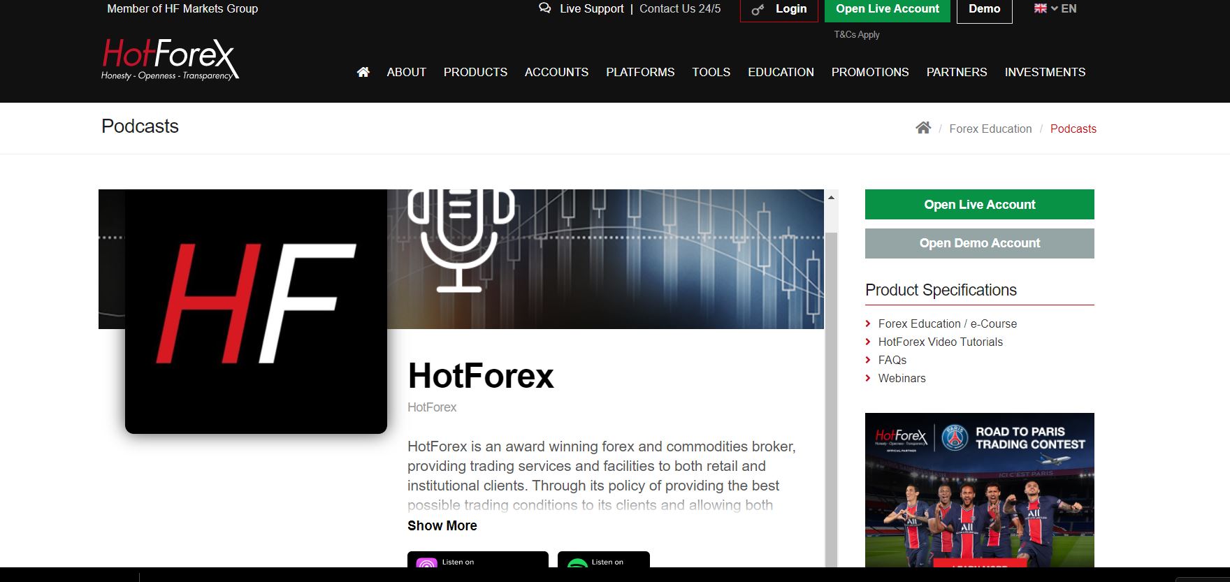 HotForex Podcasts